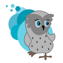 Beautiful and bright illustration of an owl.