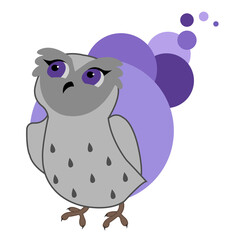 Beautiful and bright illustration of an owl.
