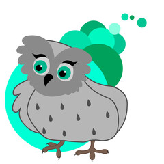 Beautiful and bright illustration of an owl.