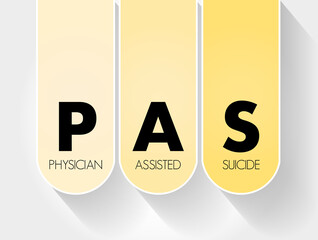 PAS - physician-assisted suicide acronym, medical concept background