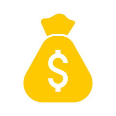 Money bag symbol with dollar sign