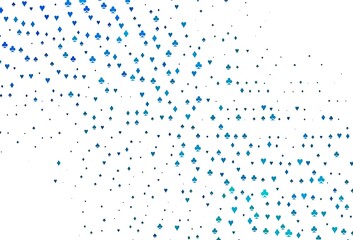 Light Blue, Green vector background with cards signs.