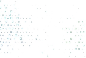Light Blue, Green vector texture with disks, rectangles.