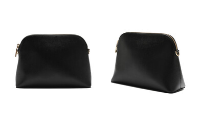 Black Women's bag. Front and side views