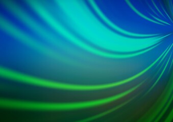 Dark Blue, Green vector glossy bokeh pattern.