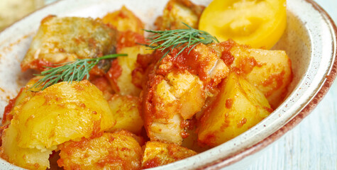 Italian  Baccala con patate