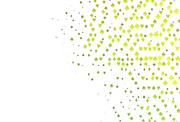Light Green vector pattern with symbol of cards.