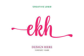 Obraz na płótnie Canvas EKH lettering logo is simple, easy to understand and authoritativePrint