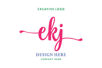 EKJ lettering logo is simple, easy to understand and authoritativePrint