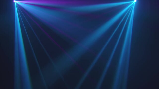 Stage with spot lighting, shining empty scene for holiday show, award Ceremony or advertising on blue Background. Lighting equipment. Lighting effects. Dynamic light