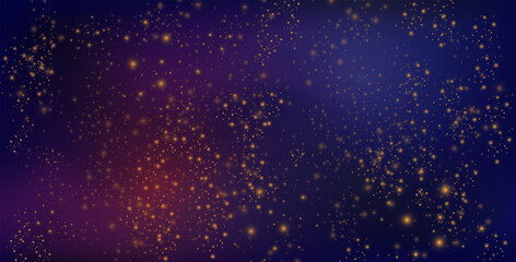 Space. Space background. Stars and galaxies. Night sky. Universe, black background, gradient. Vector