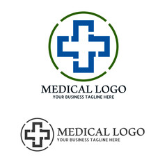 Medical health-care logo design template. Health Care Vector Logo Template. Medical pharmacy logo design.