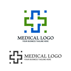 Medical health-care logo design template. Health Care Vector Logo Template. Medical pharmacy logo design.