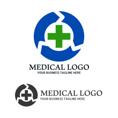 Medical health-care logo design template. Health Care Vector Logo Template. Medical pharmacy logo design.
