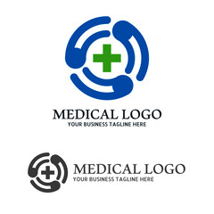 Medical health-care logo design template. Health Care Vector Logo Template. Medical pharmacy logo design.
