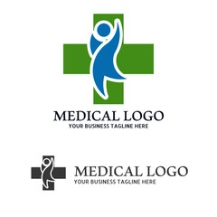 Medical health-care logo design template. Health Care Vector Logo Template. Medical pharmacy logo design.