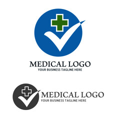 Obraz premium Medical health-care logo design template. Health Care Vector Logo Template. Medical pharmacy logo design.