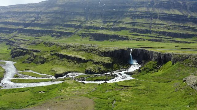 Folaldafoss waterfall in east Iceland
