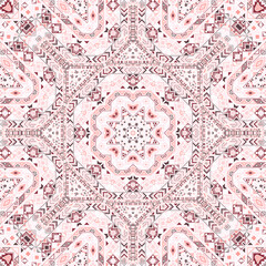 Classic seamless ornament with geometric elements composition. Graphic traditional motif. Canvas print. Small elements background. Vector embroidery pattern.