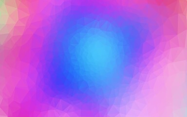 Light Pink, Blue vector abstract polygonal layout.