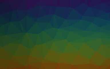 Dark Multicolor, Rainbow vector shining triangular pattern.
