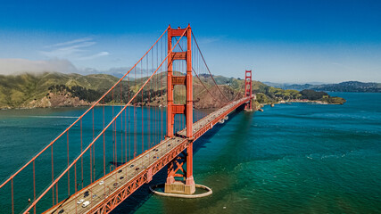 golden gate bridge upper view, USA