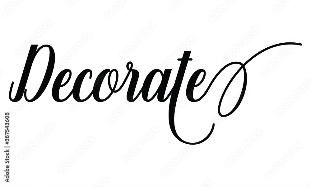 Aufkleber decorate script typography cursive calligraphy black text lettering cursive and phrases isolated on 