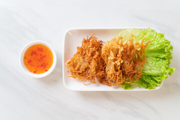 Fried Enoki Mushroom or Golden Needle Mushroom