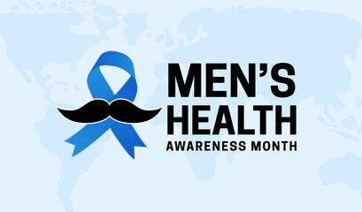 Men's Health Awareness Month Background Illustration