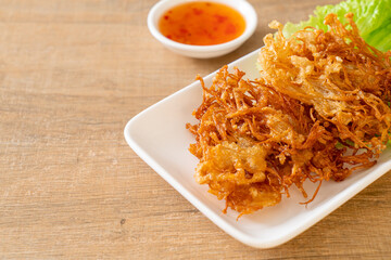 Fried Enoki Mushroom or Golden Needle Mushroom