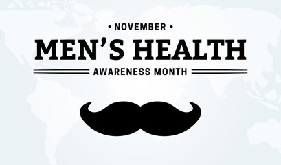 Men's Health Awareness Month Background Illustration