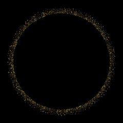 Gold Glitter Stars. Luxury Shiny Confetti.