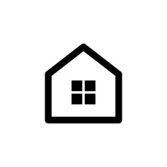 isolated minimal house icon on white background