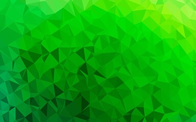 Fototapeta premium Light Green vector shining triangular background.