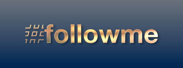 Obraz premium Hashtag follow me con sfondo colorato