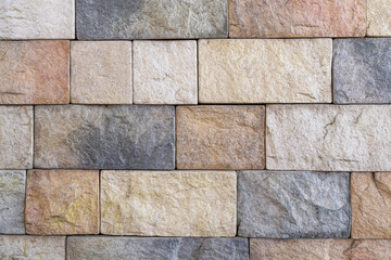 Background of brick stone wall texture. Close up image. Outdoor