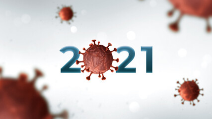 Epidemie 2019-nCoV. Neuartiges Coronavirus (2019-nCoV). Virus Covid 19-NCP. nCoV einzelsträngiges RNA-Virus. Pandemie 2020, 2021