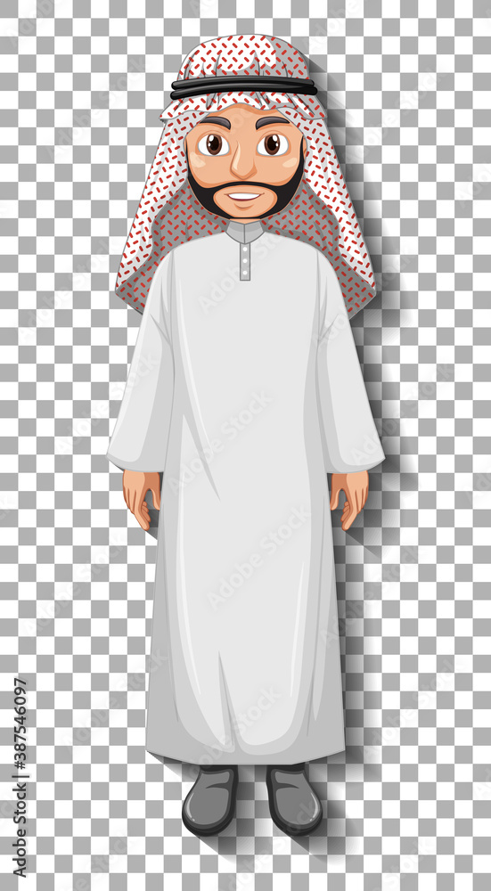 Poster Arab man cartoon character