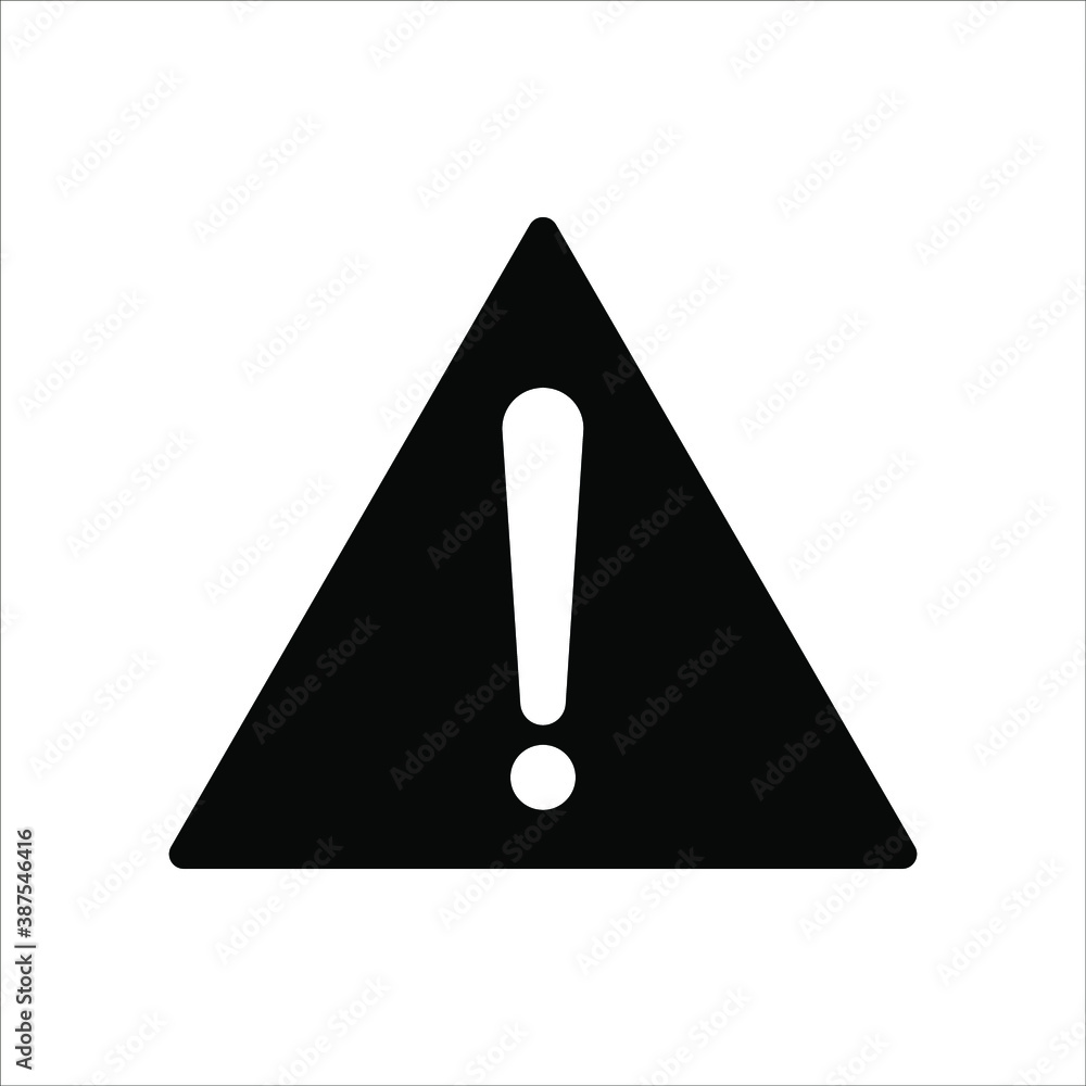Poster warning icon vector modern design in trendy style for web site and mobile app on white background