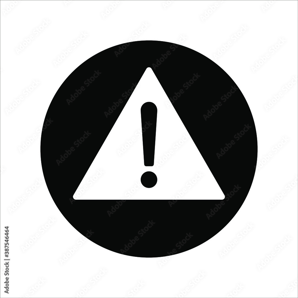 Poster warning icon vector modern design in trendy style for web site and mobile app on white background