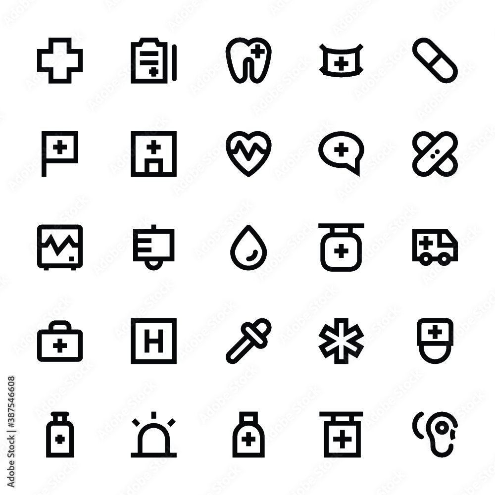 Canvas Prints medical and health vector icons 1