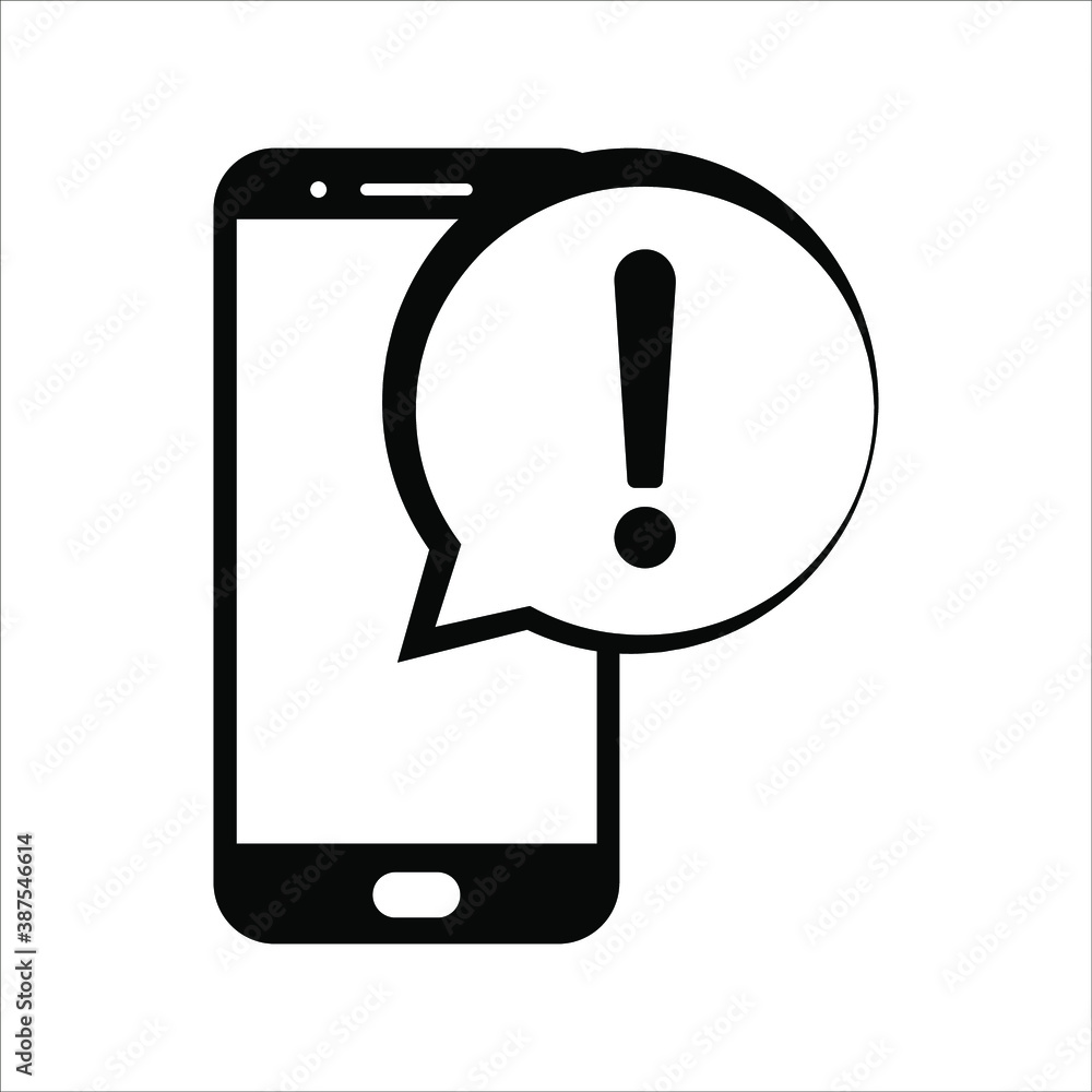 Poster warning icon vector modern design in trendy style for web site and mobile app on white background