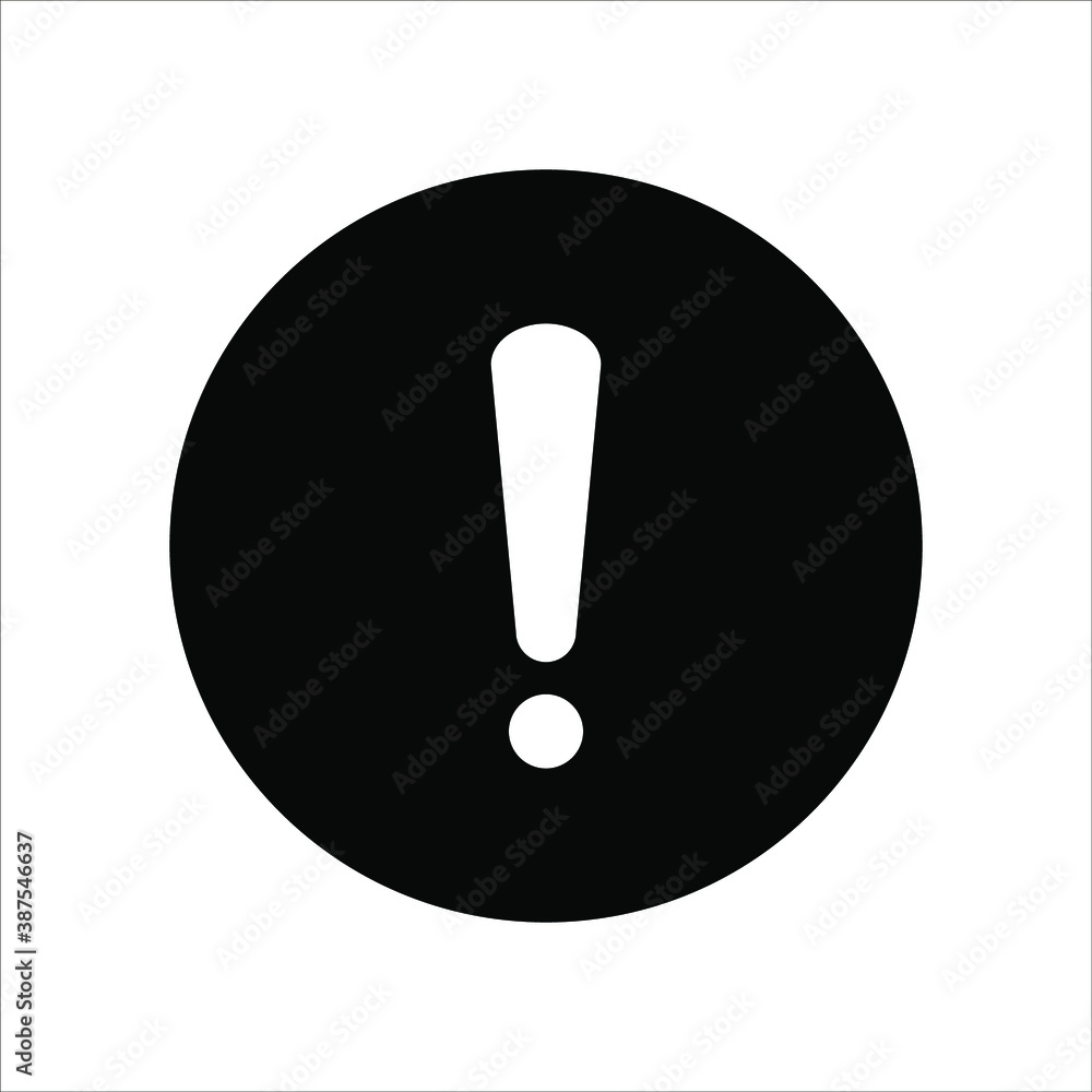 Aufkleber warning icon vector modern design in trendy style for web site and mobile app on white background