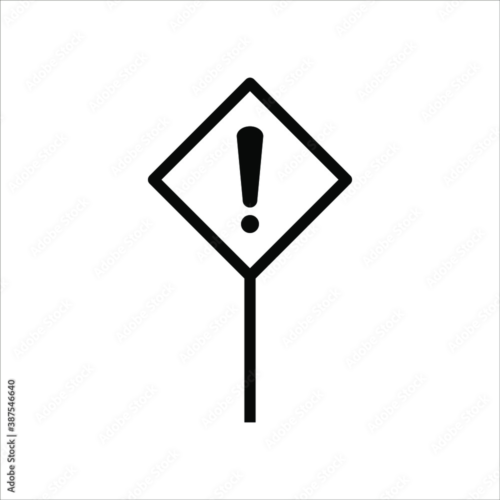 Aufkleber warning icon vector modern design in trendy style for web site and mobile app on white background