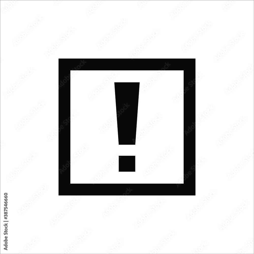 Aufkleber warning icon vector modern design in trendy style for web site and mobile app on white background