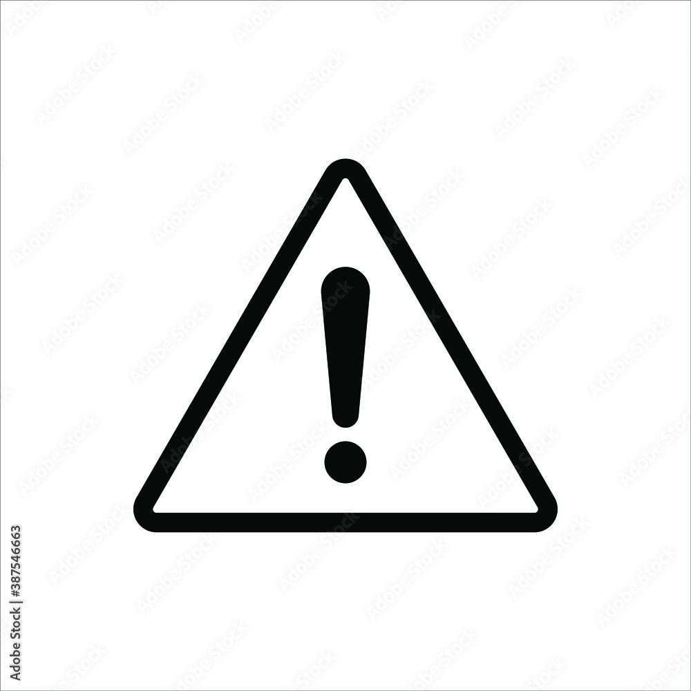 Aufkleber warning icon vector modern design in trendy style for web site and mobile app on white background