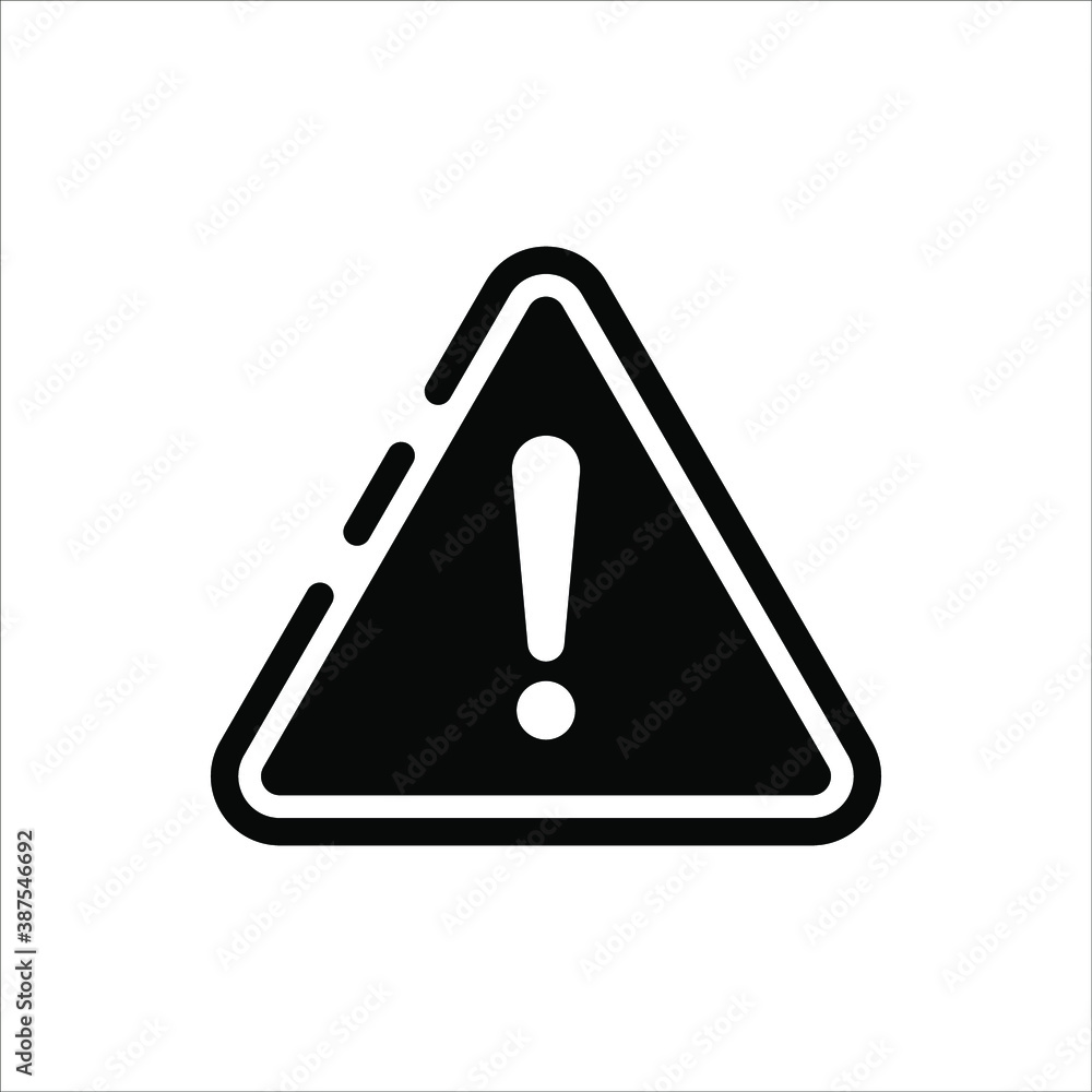 Poster warning icon vector modern design in trendy style for web site and mobile app on white background