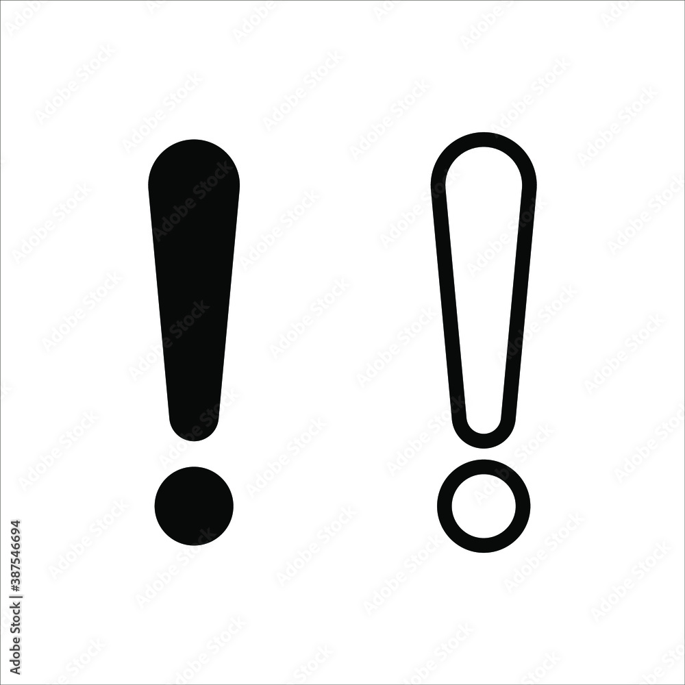 Aufkleber warning icon vector modern design in trendy style for web site and mobile app on white background