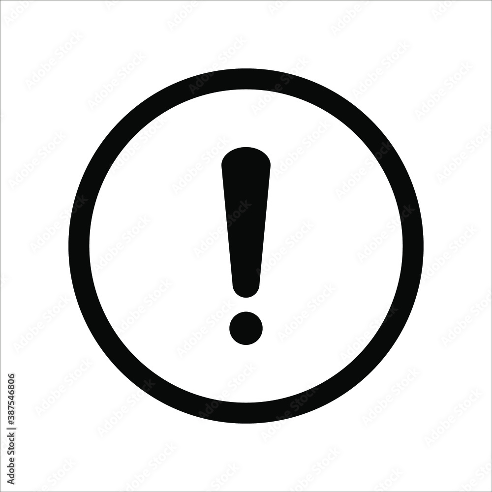 Leinwandbilder warning icon vector modern design in trendy style for web site and mobile app on white background