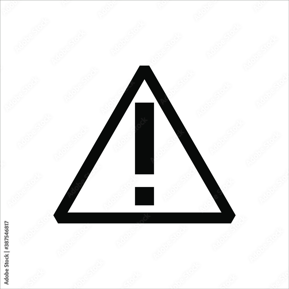 Aufkleber warning icon vector modern design in trendy style for web site and mobile app on white background